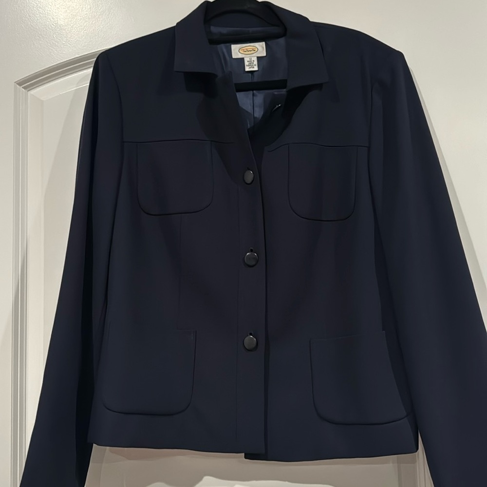 Talbots Navy Blue Blazer Jacket